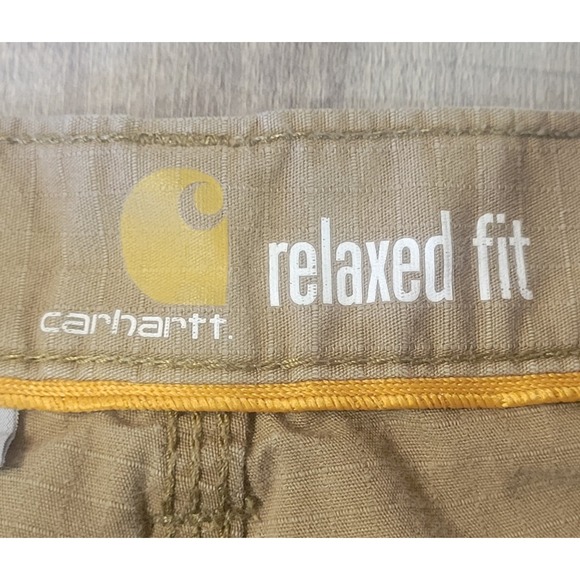 Carhartt Force Relaxed Fit Ripstop‎ Work Shorts Size 44  10" Inseam Khaki Cotton - Picture 9 of 16